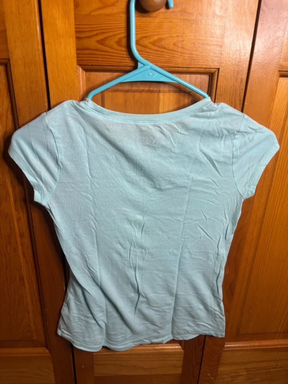 Justice Girls Light Blue Emoji T Shirt (Size 8)